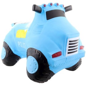 Hopsadlo gumové Auto policejní modré set baby skákadlo s pumpičkou