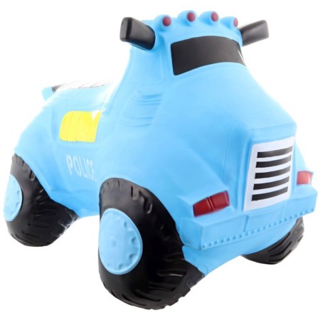 Hopsadlo gumové Auto policejní modré set baby skákadlo s pumpičkou