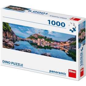 DINO Puzzle panoramatické 1000 dílků Ostrov Krk 95x33cm skládačka