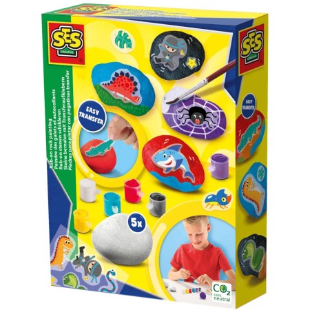 SES CREATIVE Malování kamínků kreativní set se samolepkami