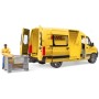 BRUDER 02670 Auto Mercedes-Benz Sprinter DHL set s řidičem a doplňky