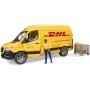 BRUDER 02670 Auto Mercedes-Benz Sprinter DHL set s řidičem a doplňky