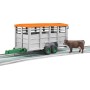 BRUDER 02227 (2227) Auto přepravník na zvířata set s figurkou kráva model 1:16 plast