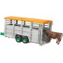 BRUDER 02227 (2227) Auto přepravník na zvířata set s figurkou kráva model 1:16 plast