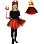 KARNEVAL Šaty Čertice tutu sukýnka s doplňky 3-7 let (104-146cm) *KOSTÝM*
