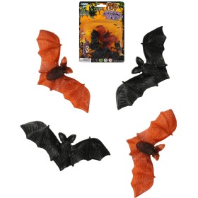 Netopýr černý + hnědý 7cm zvířátko set 4ks Halloween dekorace