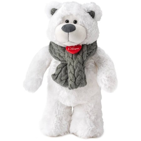 LUMPIN PLYŠ Lední medvěd Icy 38cm velký se šálou *PLYŠOVÉ HRAČKY*