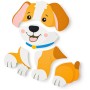 WOODY DŘEVO Baby vkládací puzzle pejsek skládačka 5 dílků na desce