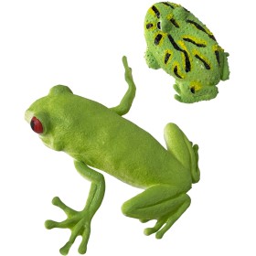 Žába gumová strečové zvířátko 9-11cm zelená rosnička / ropucha 2 druhy