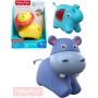 FISHER PRICE Baby zvířátko pojízdné chrastící pro miminko 3 druhy plast