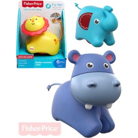 FISHER PRICE Baby zvířátko pojízdné chrastící pro miminko 3 druhy plast