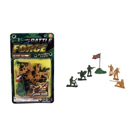 Vojenská army sada figurky vojáci se zástavou 21ks 2 vojska plast