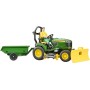BRUDER 62104 Malotraktor John Deere X949 set s vlečkou a figurkou s doplňky