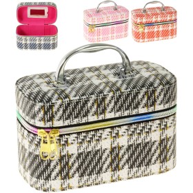 Kufřík dětský kosmetický vel. S se zrcátkem na zip 4 barvy