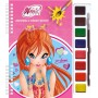AKIM Omalovánky set s barvami a štětcem WinX Club 2