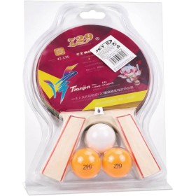 Pinpongový set pálka 2ks + 3 míčky na stolní tenis v blistru