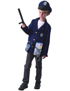KARNEVAL Šaty policista vel. L (130-140 cm) 9-12 let KOSTÝM