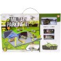 Parkoviště vojenský herní army set se 2 auty a vrtulníkem s doplňky