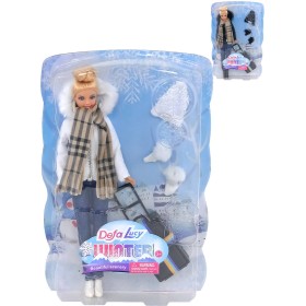 Panenka Defa Lucy zimní obleček set s čepicí a rukavicemi 2 barvy