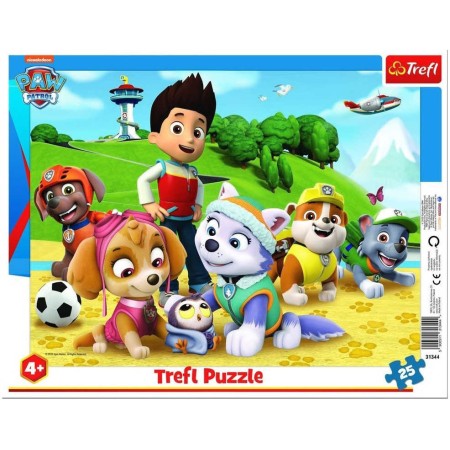 TREFL PUZZLE Deskové Tlapková Patrola 32x24cm v rámečku 25 dílků