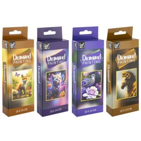 Diamantové malování Zvířátka kreativní set mozaika z kamínků  4 druhy