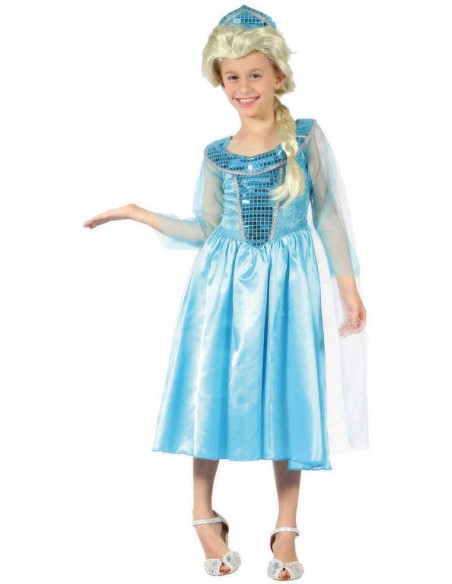 KARNEVAL Šaty Ledová princezna vel.S (110-120cm) 4-6 let *KOSTÝM*