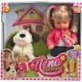 Panenka Nena 36cm mluví čůrá 50 slov set s pejskem a lahvičkou na baterie CZ Zvuk