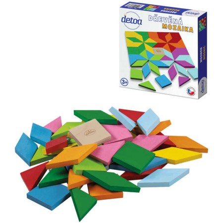 DETOA DŘEVO Mozaika barevná puzzle skládačka *DŘEVĚNÉ HRAČKY*