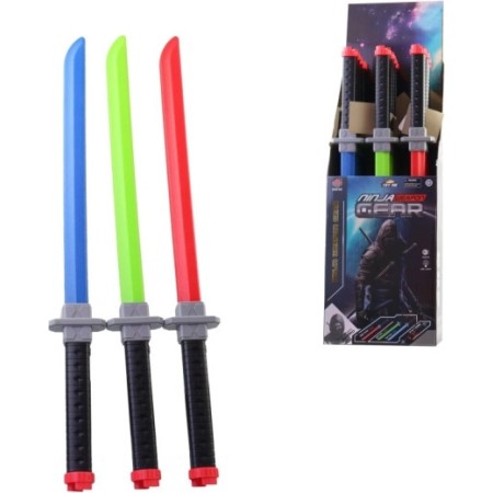 Meč plastový samurajský ninja bojovník na baterie Světlo 3 barvy