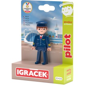 EFKO IGRÁČEK Pilot povolání set figurka kloubová s doplňky