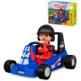 EFKO IGRÁČEK Závodník povolání set figurka kloubová + modrá motokára