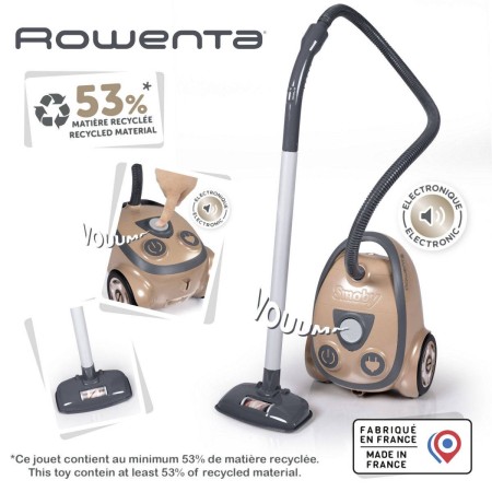 SMOBY Vysavač dětský Vacuum Rowenta béžový na baterie Zvuk
