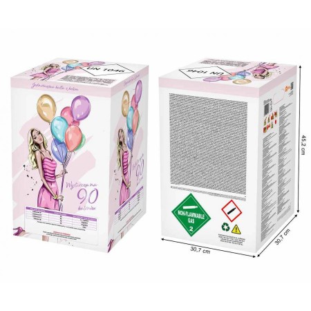 Helium 612l jednorázové na plnění až 90ks latexových balónků o průměru 23cm