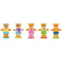 WOODY DŘEVO Šatní skříň Medvědí rodinka vkládací puzzle 54 dílků v boxu