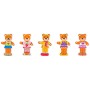 WOODY DŘEVO Šatní skříň Medvědí rodinka vkládací puzzle 54 dílků v boxu