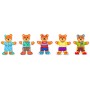 WOODY DŘEVO Šatní skříň Medvědí rodinka vkládací puzzle 54 dílků v boxu