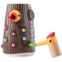 WOODY DŘEVO Datel baby hra magnetická vytahování červíků
