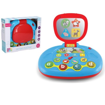 Počítač baby dětský česky mluvící naučný na baterie Světlo Zvuk CZ
