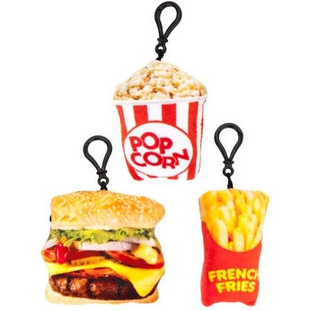 PLYŠ Přívěsek Fast Food 10cm s klipem klíčenka různé druhy *PLYŠOVÉ HRAČKY*