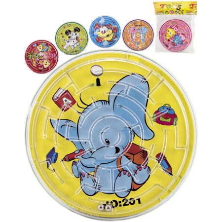 Hra bludiště hlavolam kuličkový kulatý s obrázkem s kuličkou 6 druhů