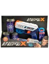 Pistole Hero-X se 6 soft pěnovými náboji s přísavkou a 3 terči 2 barvy