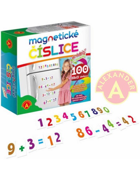 ALEXANDER Hra Číslice magnetické set 100ks na lednici
