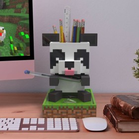 Stojánek dětský na tužky a drobnosti Minecraft Panda s držákem na telefon