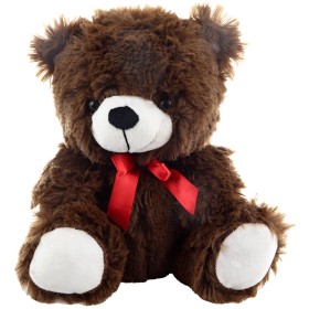 PLYŠ Medvěd tmavý 25cm s mašličkou *PLYŠOVÉ HRAČKY*