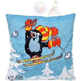 MORAVSKÁ ÚSTŘEDNA Polštář Krtek lyžař 30x30cm Krteček