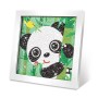 Diamantové malování pomocí kamínků panda kreativní set obraz s kamínky