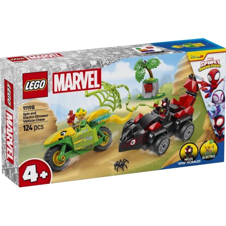 LEGO MARVEL Spin, Electro a honička s dinosauřím vozidlem 11198 STAVEBNICE