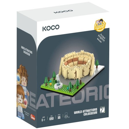 KOCO Stavebnice mini Koloseum 505 dílků + 2 figurky plast v krabici