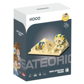 KOCO Stavebnice mini Pyramida se sfingou 410 dílků + 2 figurky plast