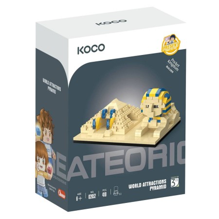 KOCO Stavebnice mini Pyramida se sfingou 410 dílků + 2 figurky plast